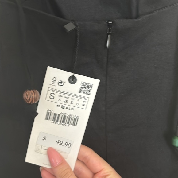 Zara Draped Linen Blend Dress BRAND NEW - Picture 4 of 4